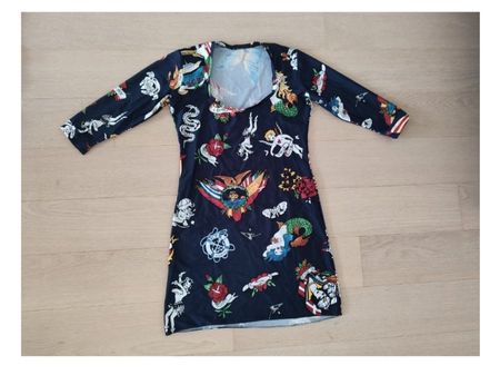 Kleid mit Tattoo Print, Gr. S-M, Ed Hardy Style