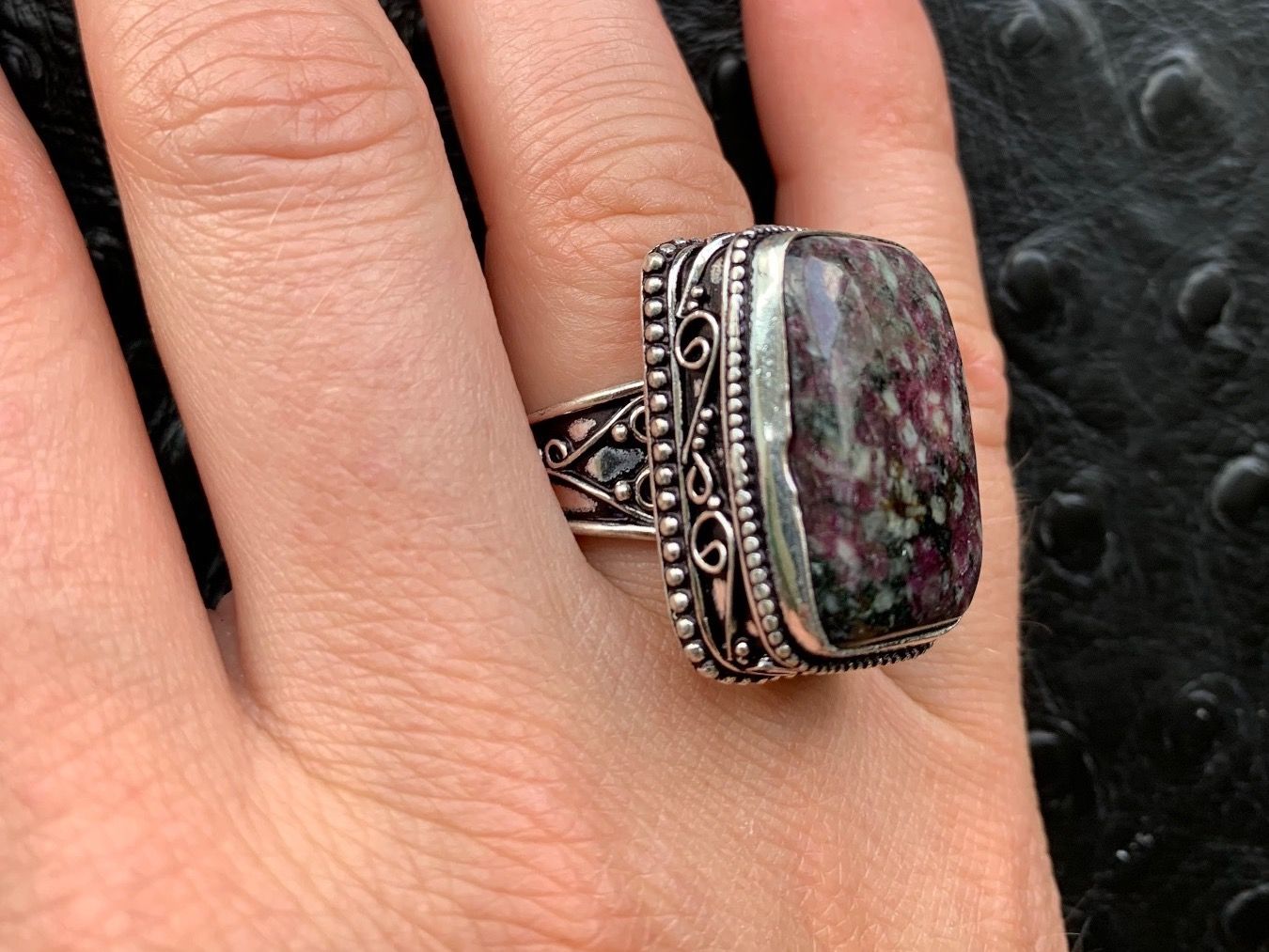 Anelli: Ring Silber 925 mit Eudialyt – Nuovo (secondo la descrizione) da Birsfelden venduto da Exclusivity 1