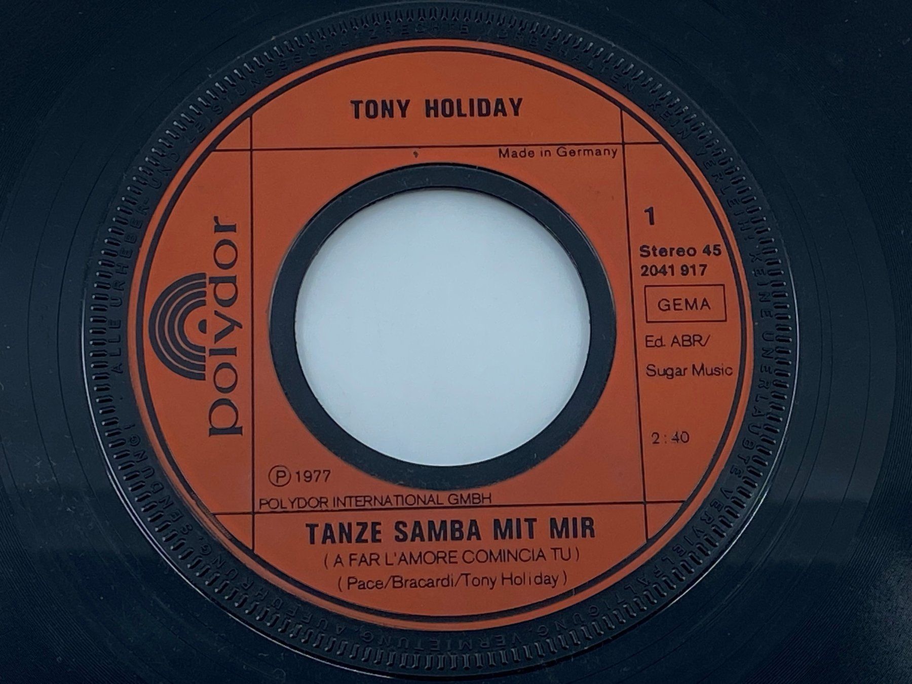 Schallplatten: Tony Holliday - Tanze Samba mit mir – Gebraucht aus Langwiesen von Restposten-24 1