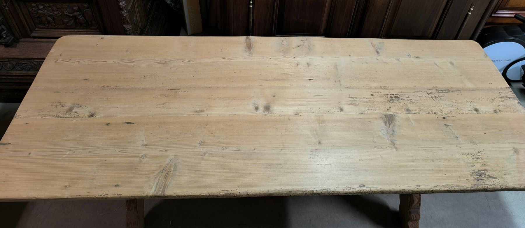 Tavoli: Antiker Scherentisch aus Tannenholz – Usato da Maladers venduto da der_Holzwurm 2