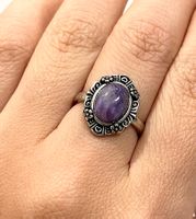 Echter Echter Charoit, ungefärbt, Ring