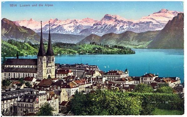 Cartoline postali: Luzern und die Alpen – Usato da Flims - Dorf venduto da Stagediver