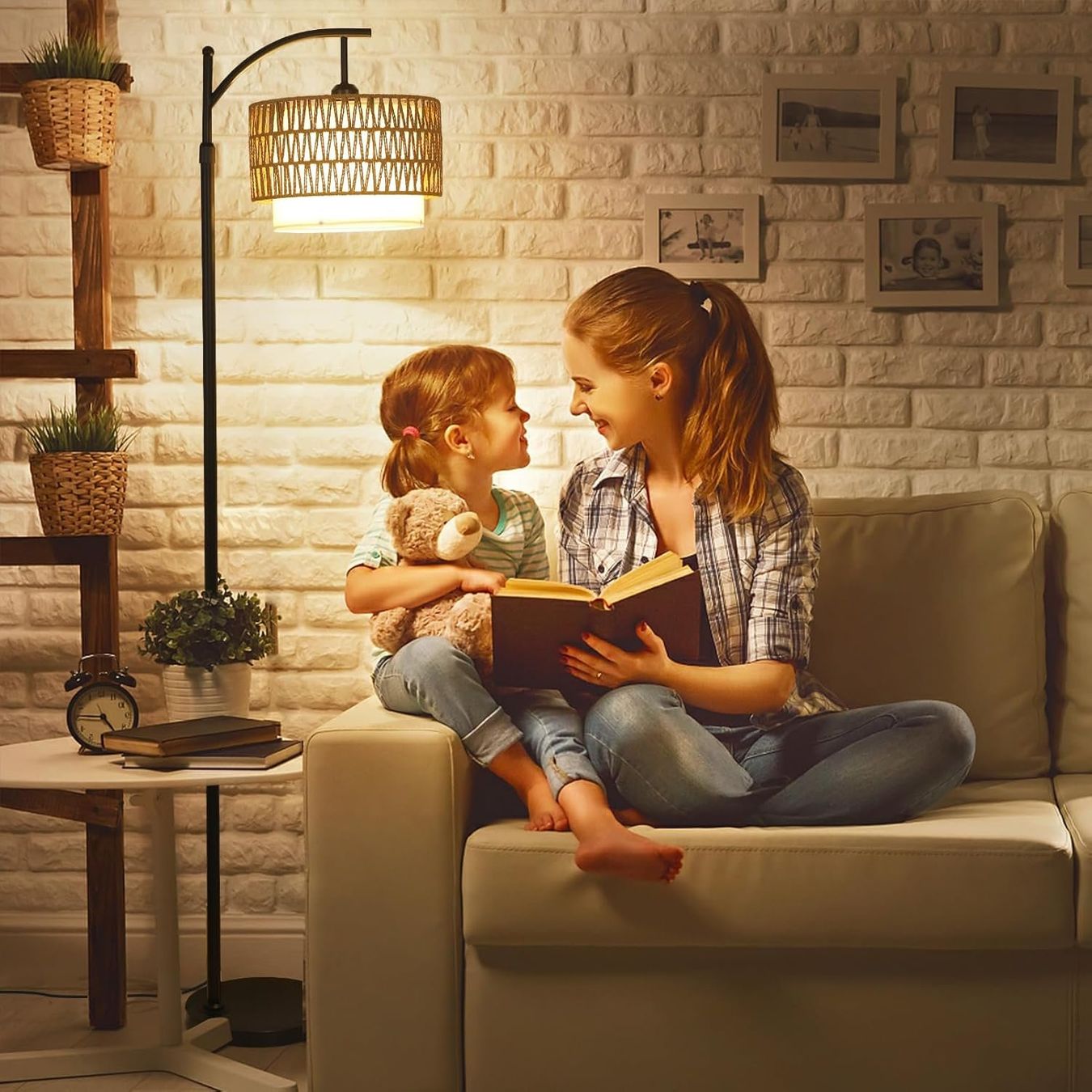 Lampade: Stehlampe Rattan Standleuchte Dimmbar Boho App-Steuerung – Nuovo e nell'imballaggio originale da Dörflingen venduto da Nixhub 9