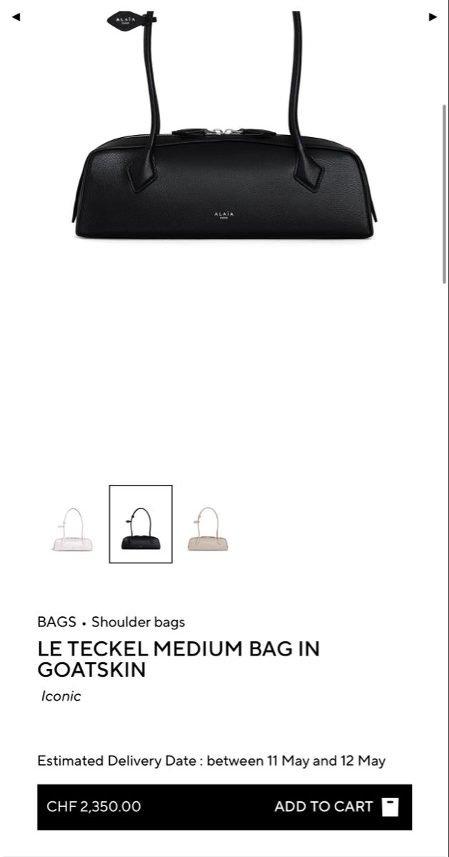 Alaia Borse da donna: Alaia Teckel Medium Black Bag – Usato da Nyon venduto da My_wardrobe 1