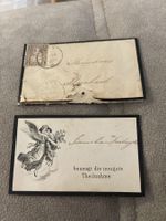 Antiker Trauerbrief Fam. Rennhaas 1880 mit Briefmarke