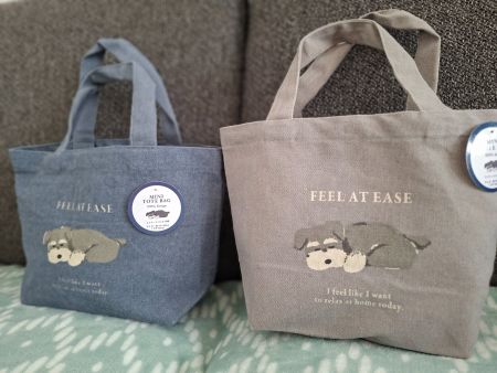 2 small fabric bags/mini Tote bag/dog Tasche/New!