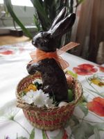 Osterhase Osterkörbli, Hase Fimo, Ostern, 0 Kcal