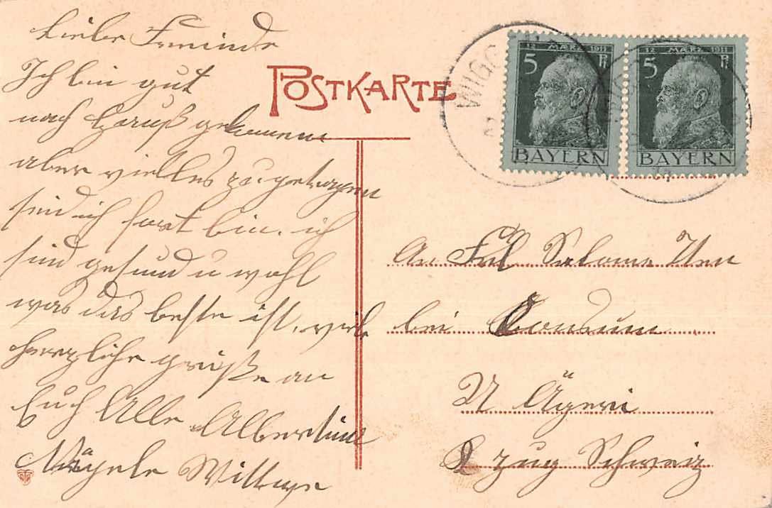 Cartoline postali: Gruss aus WIGGENSPACH 1911 - schöne Ansichtskarte – Usato da Lufingen venduto da philatelieshop 1