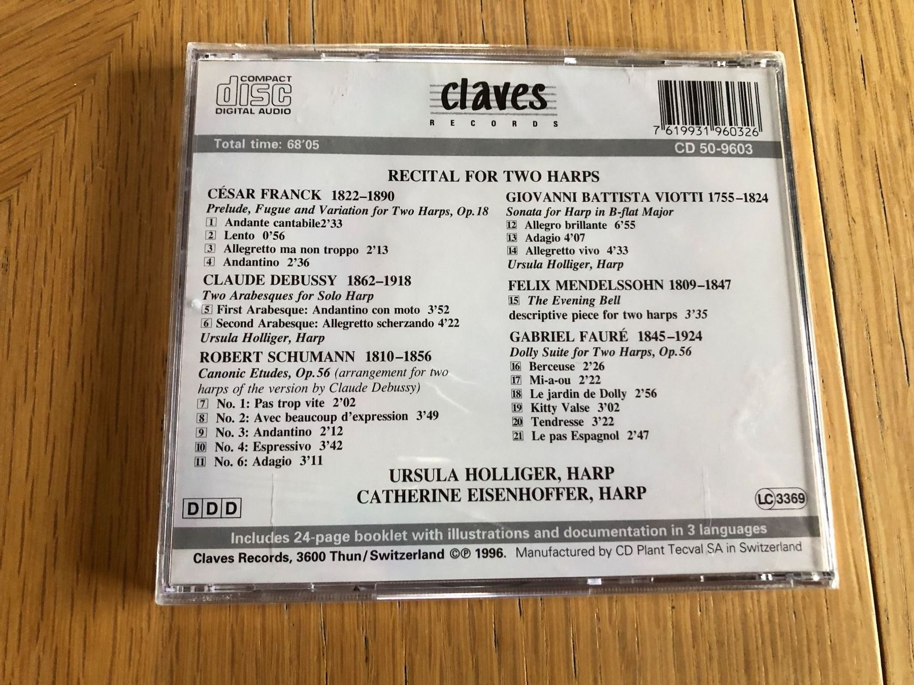CD: Harfen Konzert CD Ursula Holliger, Catherine Eisenhoffer ... – Nuovo e nell'imballaggio originale da Schübelbach venduto da Dolly990_2 1