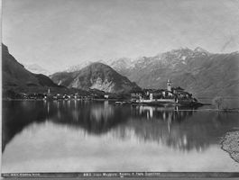 Vintage Photo Wehrli, 16x22 cm, Lago Maggiore, um 1900