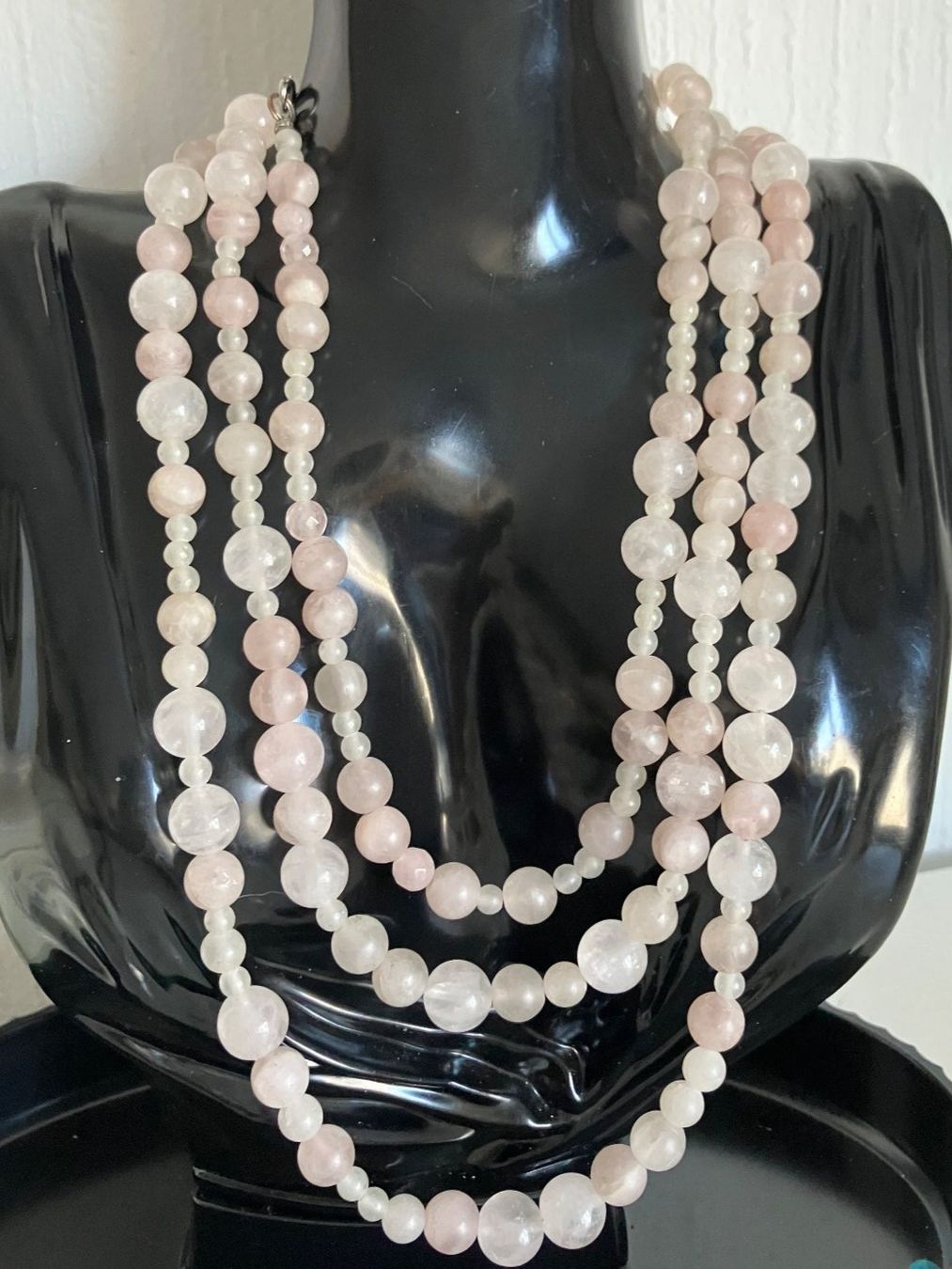 Ketten: Collier long en quartz rose véritable,  Longueur 137cm – Gebraucht aus Peseux von CharmeCommerce 3