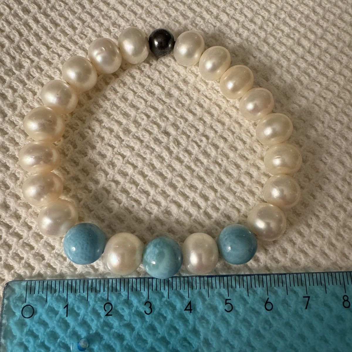 Bracciali & Braccialetti: Armband mit Perlen und Larimar – Nuovo (secondo la descrizione) da Gonten venduto da dianno 3