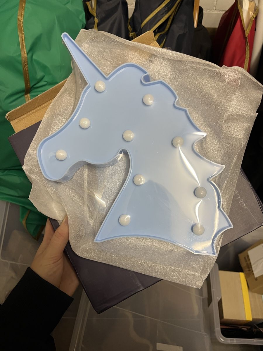 Tutte le decorazioni: Leuchtendes blaues Einhorn – Nuovo e nell'imballaggio originale da Gockhausen venduto da Lali013