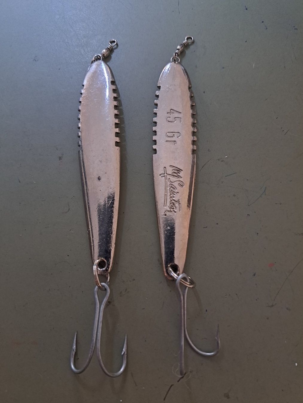 Esche: 2 jigs 45 gr. M. Sainton – Nuovo (secondo la descrizione) da Fribourg venduto da versus702