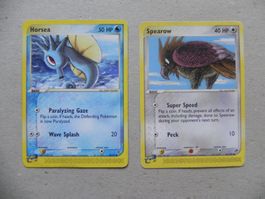 Horsea   Spearow  Pokémon Sammelkarte Edition 2003 HP Engl.