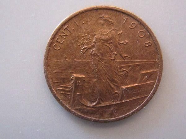 Tutti le monete: 1 centesimo 1908 prora  hyper  hyper rar – Usato da payerne venduto da jag67