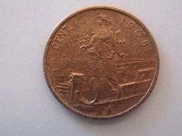 1 centesimo 1908 prora  hyper  hyper rar