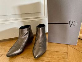 Orig. VIC Stiefeletten / Pixie Boots Leder Metallic Gr. 39
