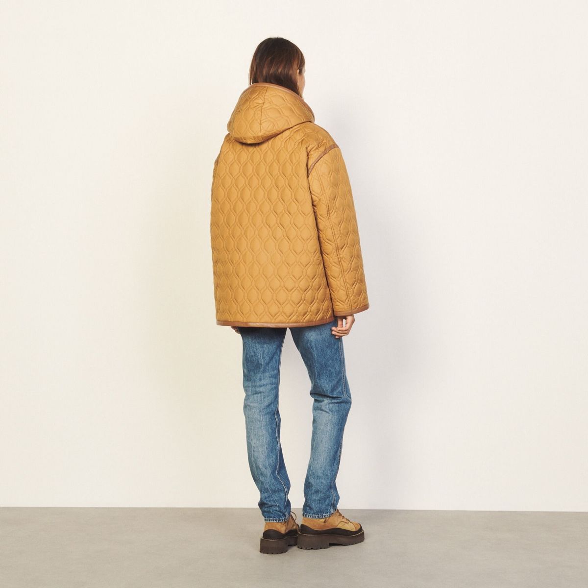 Sandro Vestes: Veste matelassée SANDRO Paris, taille 1, cognac – Neuf (Voir description) à Morges par sandy069 7
