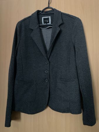 Bonita Blazer Gr 38 anthrazit mit hellgrauen Pünktli
