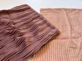 Kissenhüllen Cord Samt rosa altrosa Dekokissen 50x50/40x40