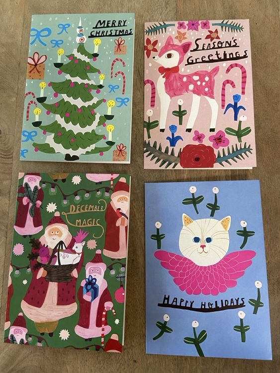 NobleWorks Lustige Weihnachtsgrußkarten – 10 Verschiedene Designs, Je 1 Stück, Mit Umschlägen 12,7x17,8 Cm