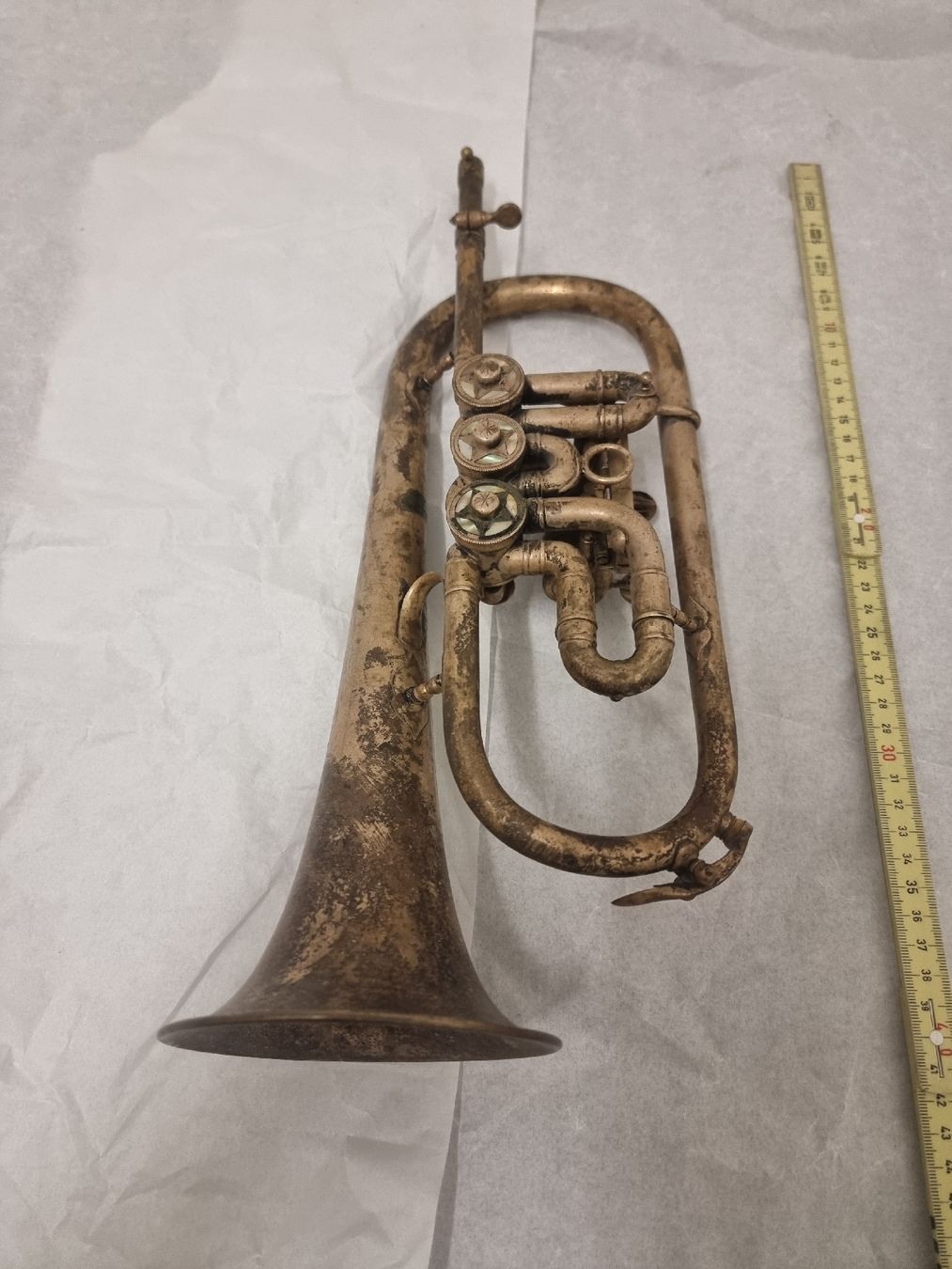 Vintage Strumenti musicali: Cornet à piston vintage, modèle REM STAR, argenté,  – Usato da Olten venduto da Mezopotamya 3