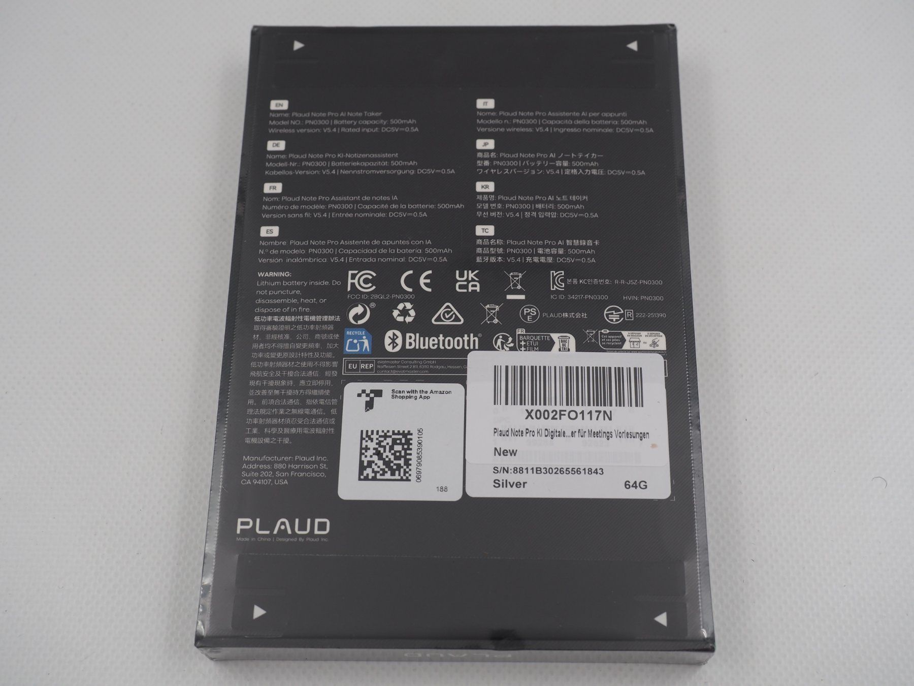 Enregistreurs: PLAUD Note Pro silber KI-Notizgerät (26080741) – Neuf avec emballage d'origine à Zürich par fundsachenverkauf 2