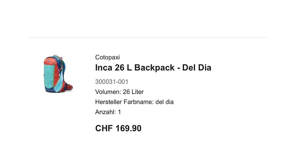 Sacs à dos: Cotopaxi Inca 26 L Backpack / Rucksack – D'occasion à Zürich par blog_bleistift 4