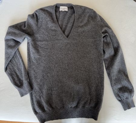 Grau melierter Kaschmir Pulli Gr. M Eric Bombard