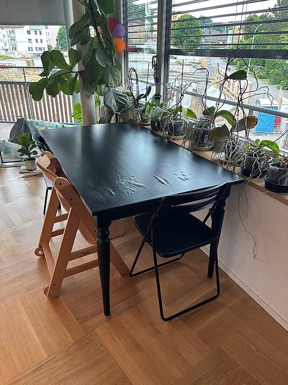 Ikea Tables: IKEA INGATORP Ausziehtisch, schwarz – D'occasion à Birmensdorf par virdis83
