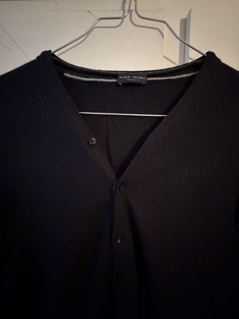 Cardigan Paolo Pecora nero taglia L 100% Merinos Extrafine