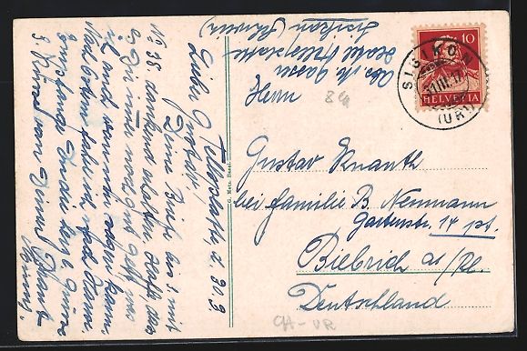 Cartoline postali: Altdorf, Telldenkmal, Partie am Umersee, – Usato da Berlin venduto da bartko-reher 1