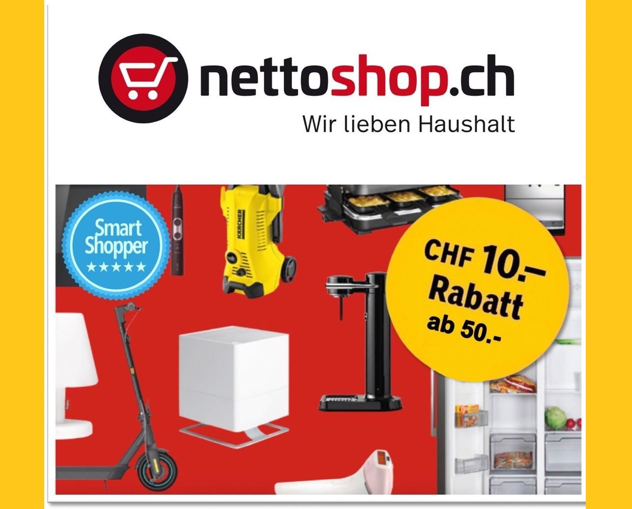 Buoni: CHF 10.- ab 50.- NETTOSHOP Gutschein – Nuovo e nell'imballaggio originale da Chur venduto da smart.shopper