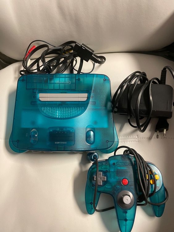 Nintendo 64 Konsole N64 Transparent Clear Blue Blau | Kaufen auf Ricardo