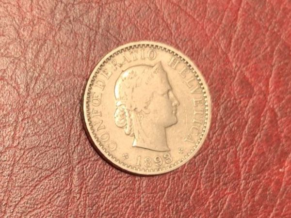 Tutti le monete: Schweiz 20 Rappen 1893 – Usato da Zürich venduto da Rainstamps