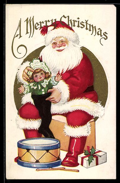 Cartes postales: Weihnachtsmann, er verteilt die Geschenk – D'occasion à Berlin par bartko-reher