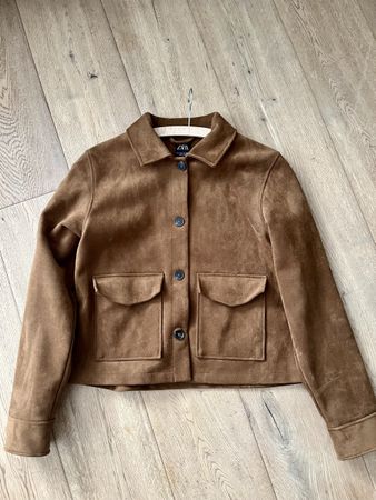Damen Jacke ZARA braun Kunstleder Grösse M guter Zustand