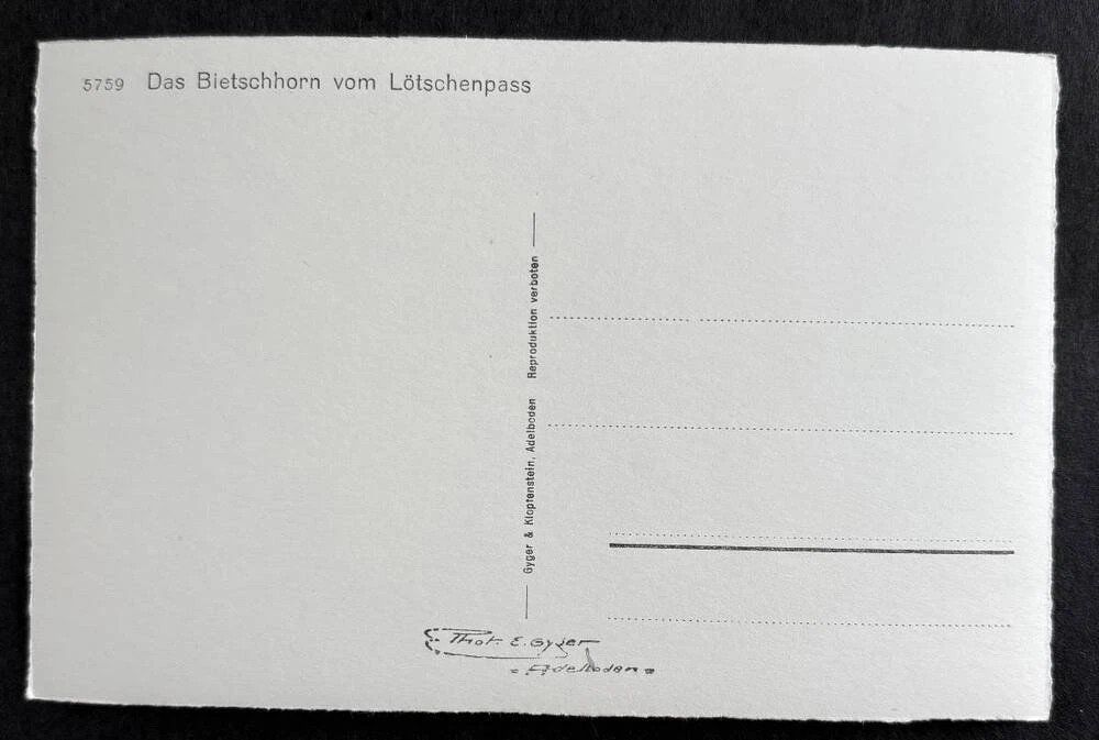 Cartoline postali: ANSICHTSKARTE LÖTSCHENTAL – Usato da Ostermundigen venduto da crazy-horse-1840 1
