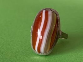 Silberring rote murmel (55)