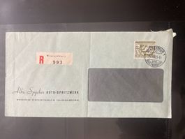 CH 1955 R-Brief Albr.Spycher 30Rp. Stauwerk Winterthur 1