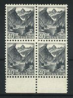 1936–1938, Viererblock, geriffeltes Papier, 148.– **