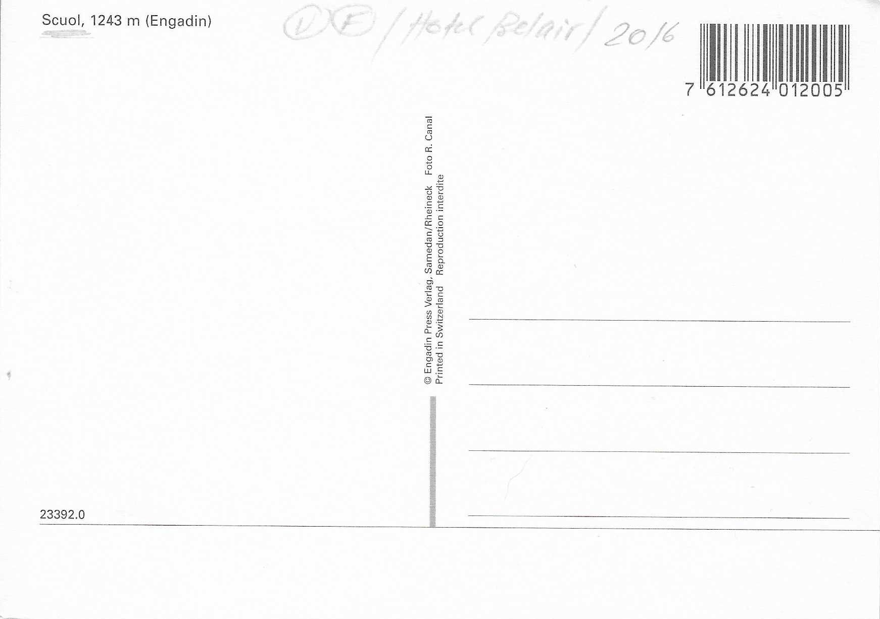 Cartoline postali: Scuol GR – Nuovo (secondo la descrizione) da Rothrist venduto da Stranglehold 1