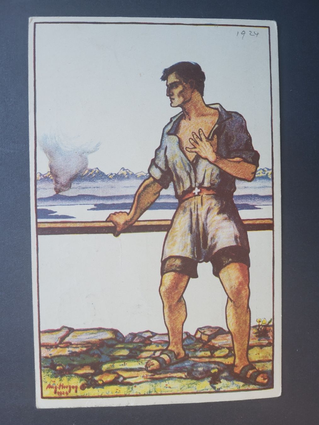 Tutti i francobolli: 1924, Bundesfeier-Postkarte Nr.40 – Usato da stäfa venduto da brandy66