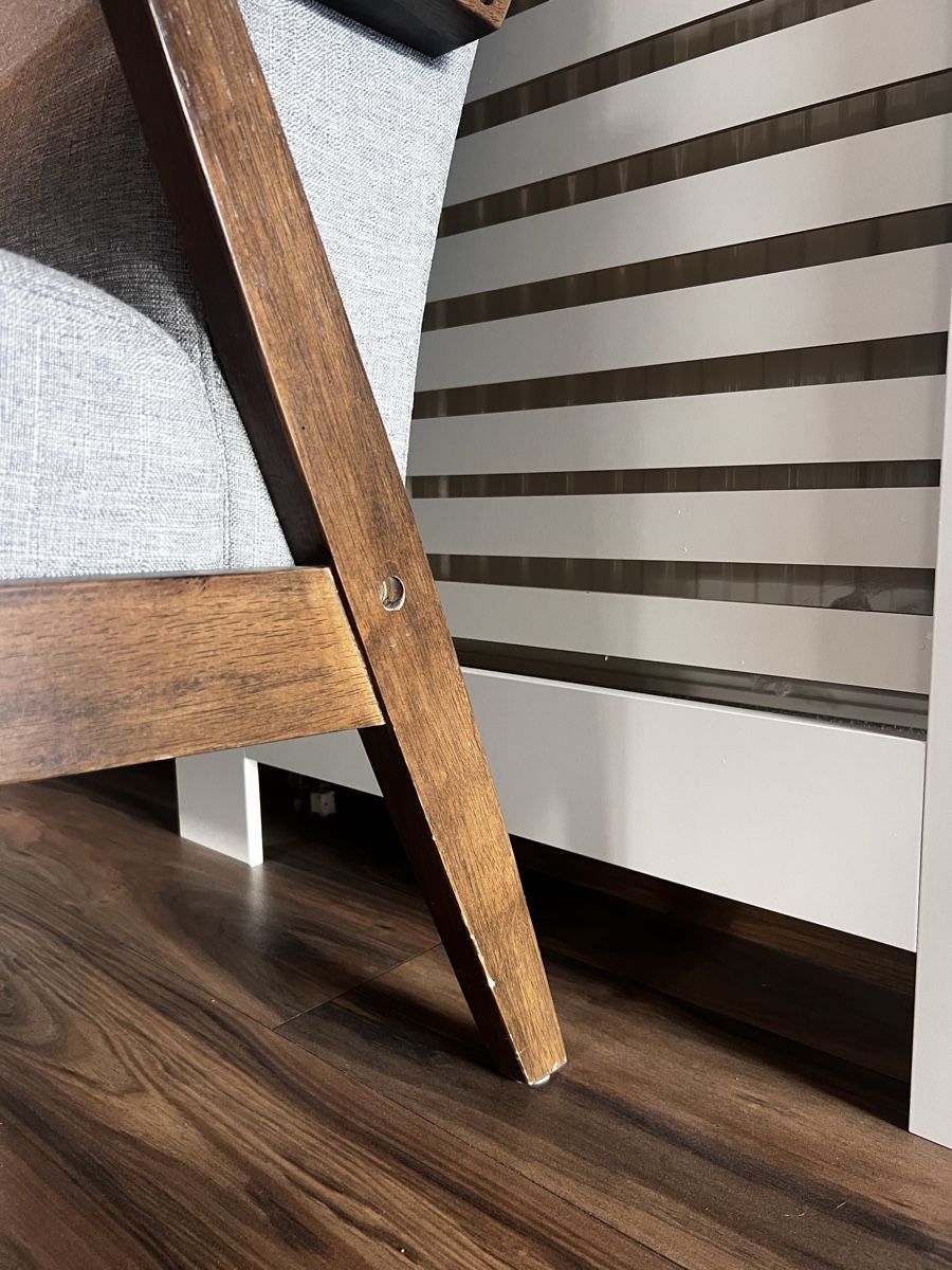 Beliani Sofas: 2er Sofa Grau/Holz – Gebraucht aus Jenins von apfelapfel123 1