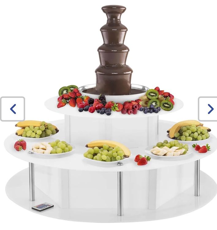 Schokoladenbrunnen 3-stufig Edelstahl - Elektrisch Für Partys Und Events