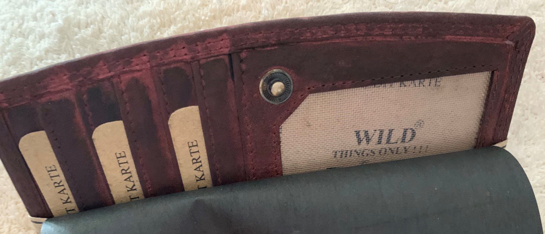Portafogli: Portemonnaie Portmonee Leder rötlich mit fächern 1b – Nuovo e nell'imballaggio originale da Buchs SG venduto da Billikatze5 2