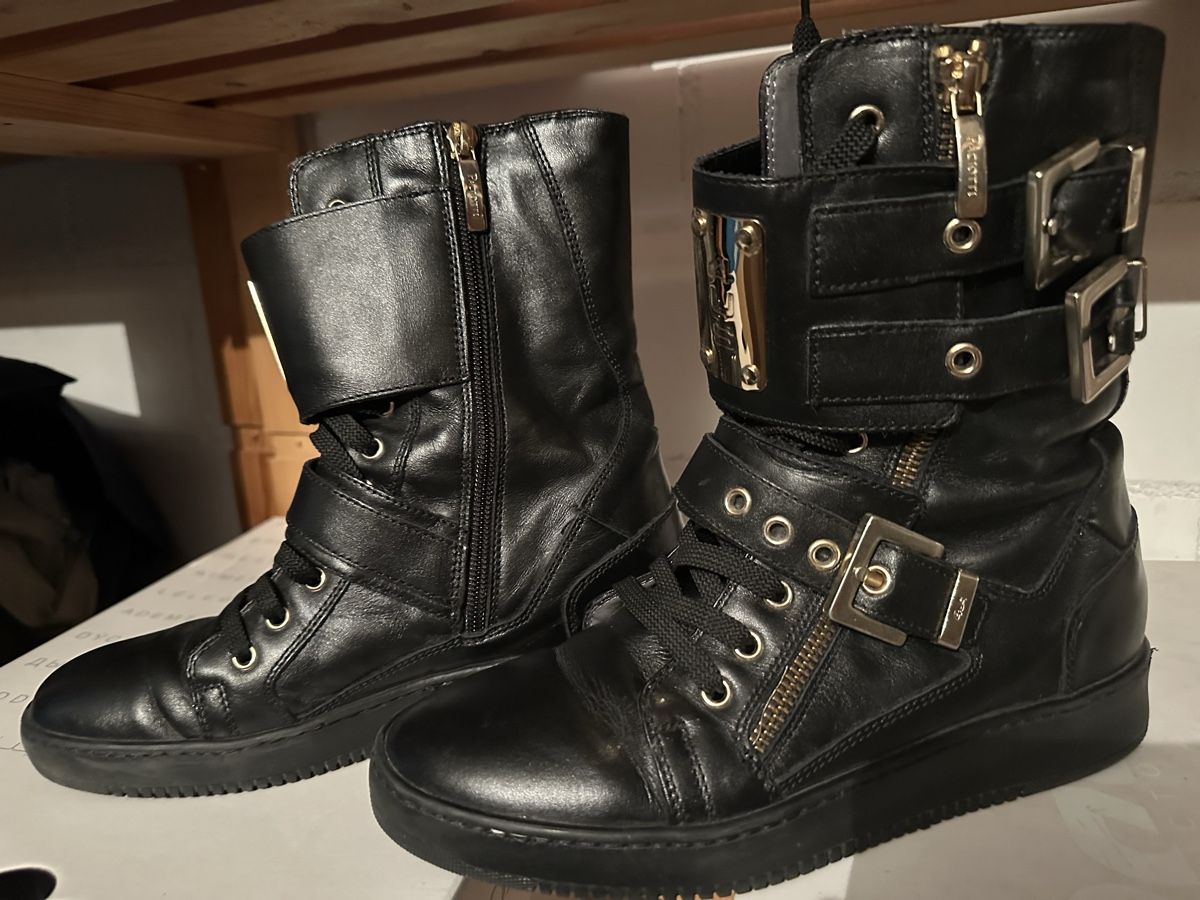Damenschuhe: Schwarze Leder Boots von Cesare Paciotti, Gr. 36 – Gebraucht aus Dällikon von Sueworld