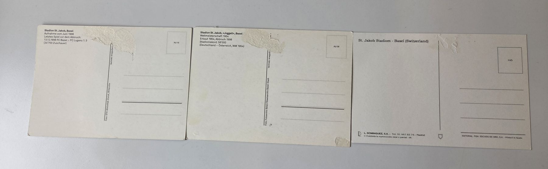Cartoline postali: Ansichtkarten  Stadion St.Jakob Basel – Usato da Pratteln venduto da rolf4133 1