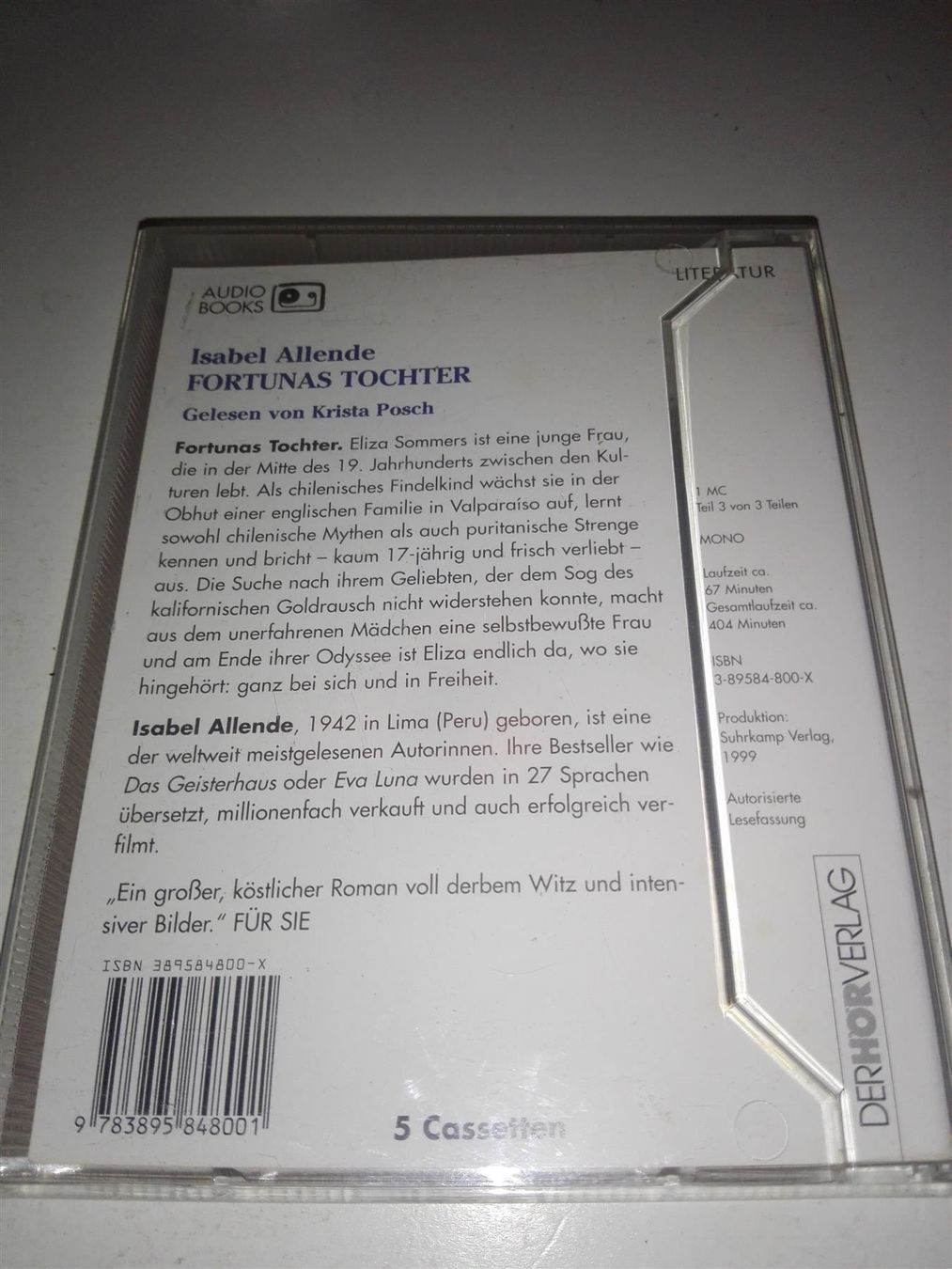 Musicassette: Fortunas Tochter (Isabel Allende) – Usato da St. Gallen venduto da elk2021 7